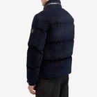 Moncler Men's Corduroy Padded Jacket in Navy