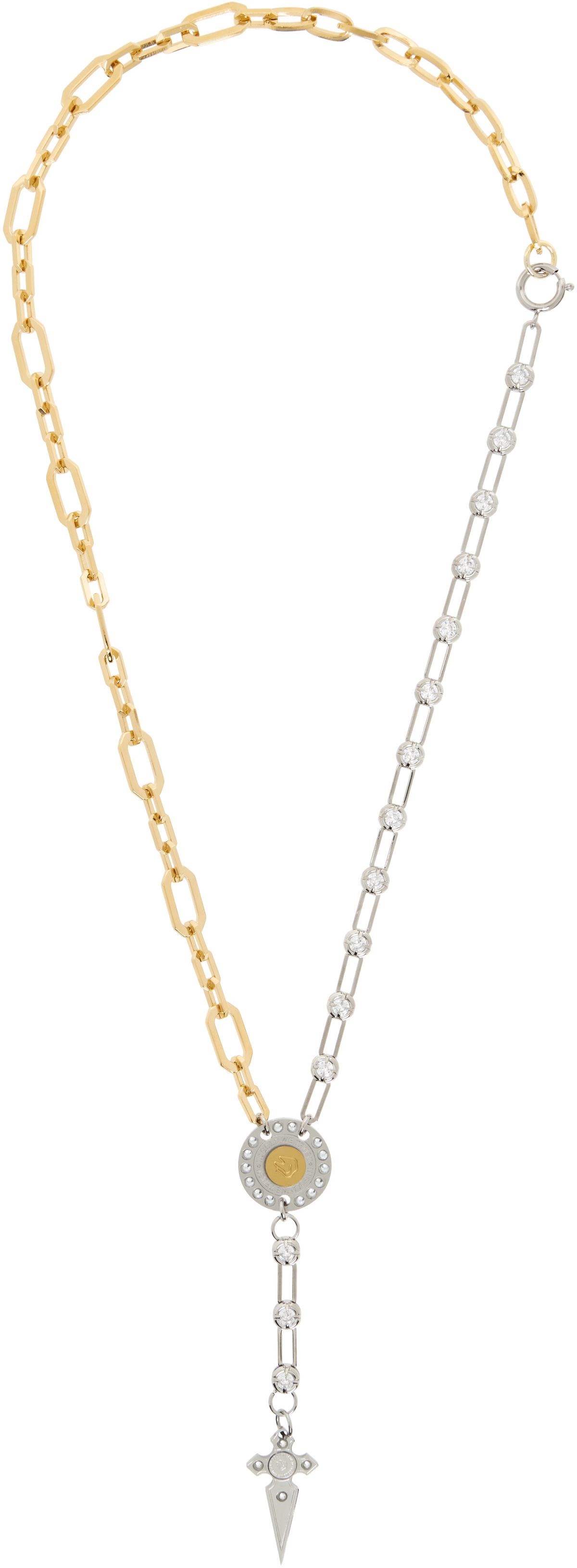 IN GOLD WE TRUST PARIS Gold & Silver Chapelet Rosary Necklace