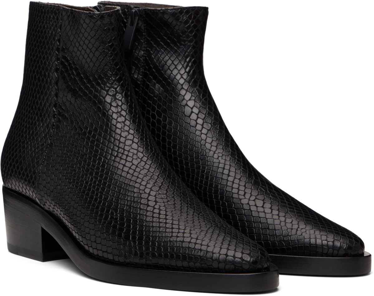 Fear of God Black Snakeskin-Embossed Santa Fe Boot