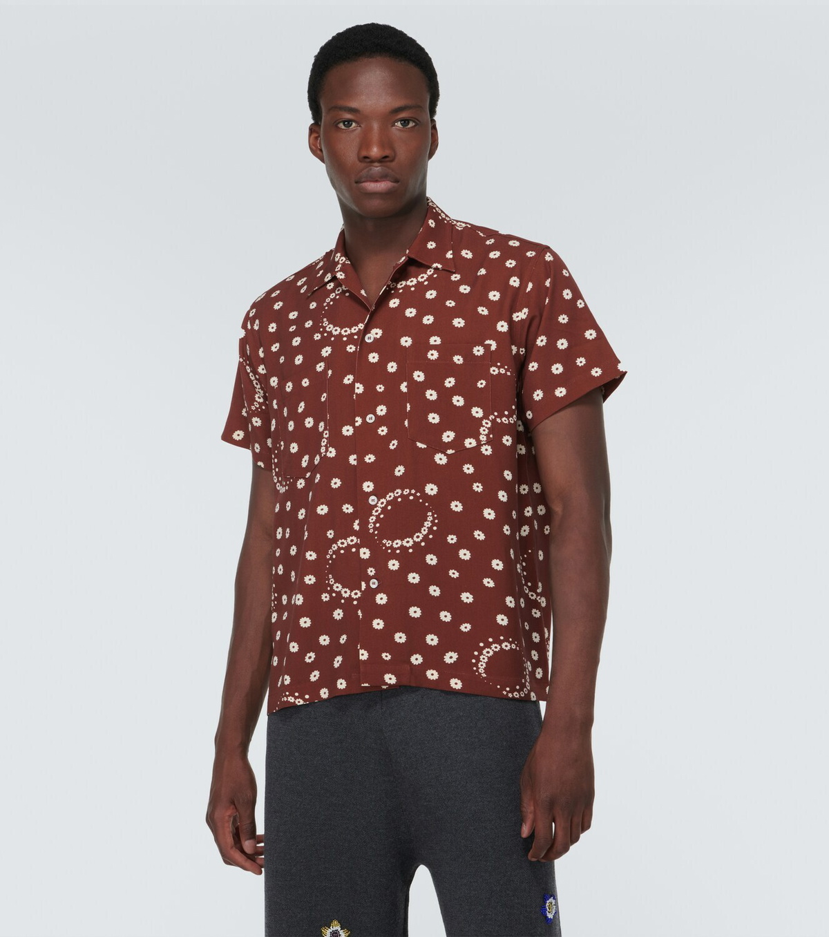 Bode Fleur d'Air printed bowling shirt