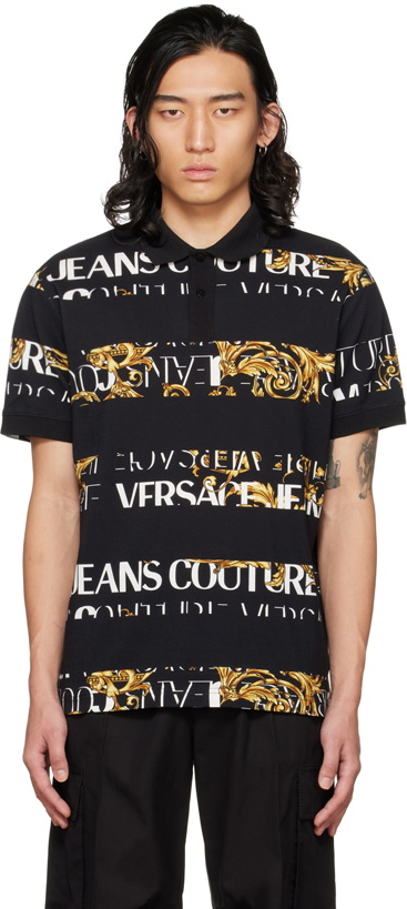 Photo: Versace Jeans Couture Black Graphic Polo