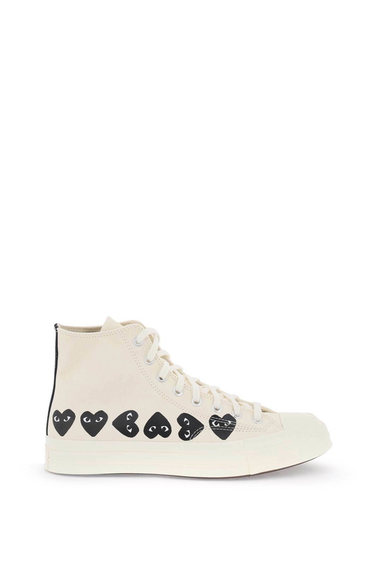 Photo: Comme des Garçons Play Multi Heart Converse X Comme Des Gar S Play Hi-top Sneakers