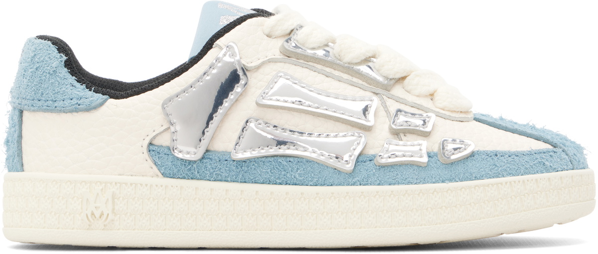 AMIRI Kids White & Blue Pacific Bones Sneakers