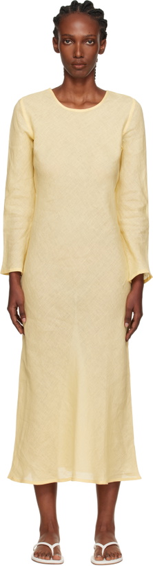 Photo: Baserange Yellow Dydine Long Sleeve Maxi Dress