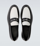 Manolo Blahnik Perry leather penny loafers