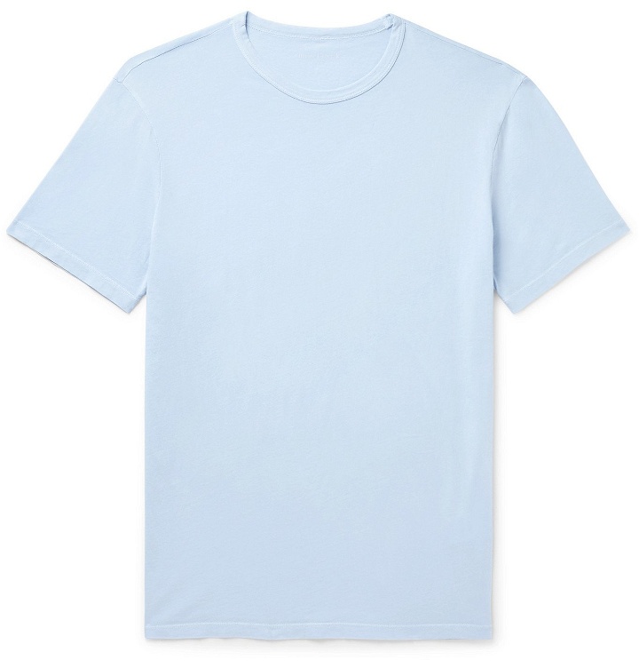 Photo: OFFICINE GÉNÉRALE - Slim-Fit Pigment-Dyed Cotton-Jersey T-Shirt - Blue