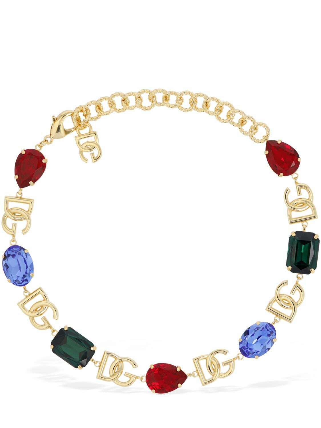 DOLCE & GABBANA Dg Logo Crystal Collar Necklace