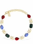 DOLCE & GABBANA Dg Logo Crystal Collar Necklace