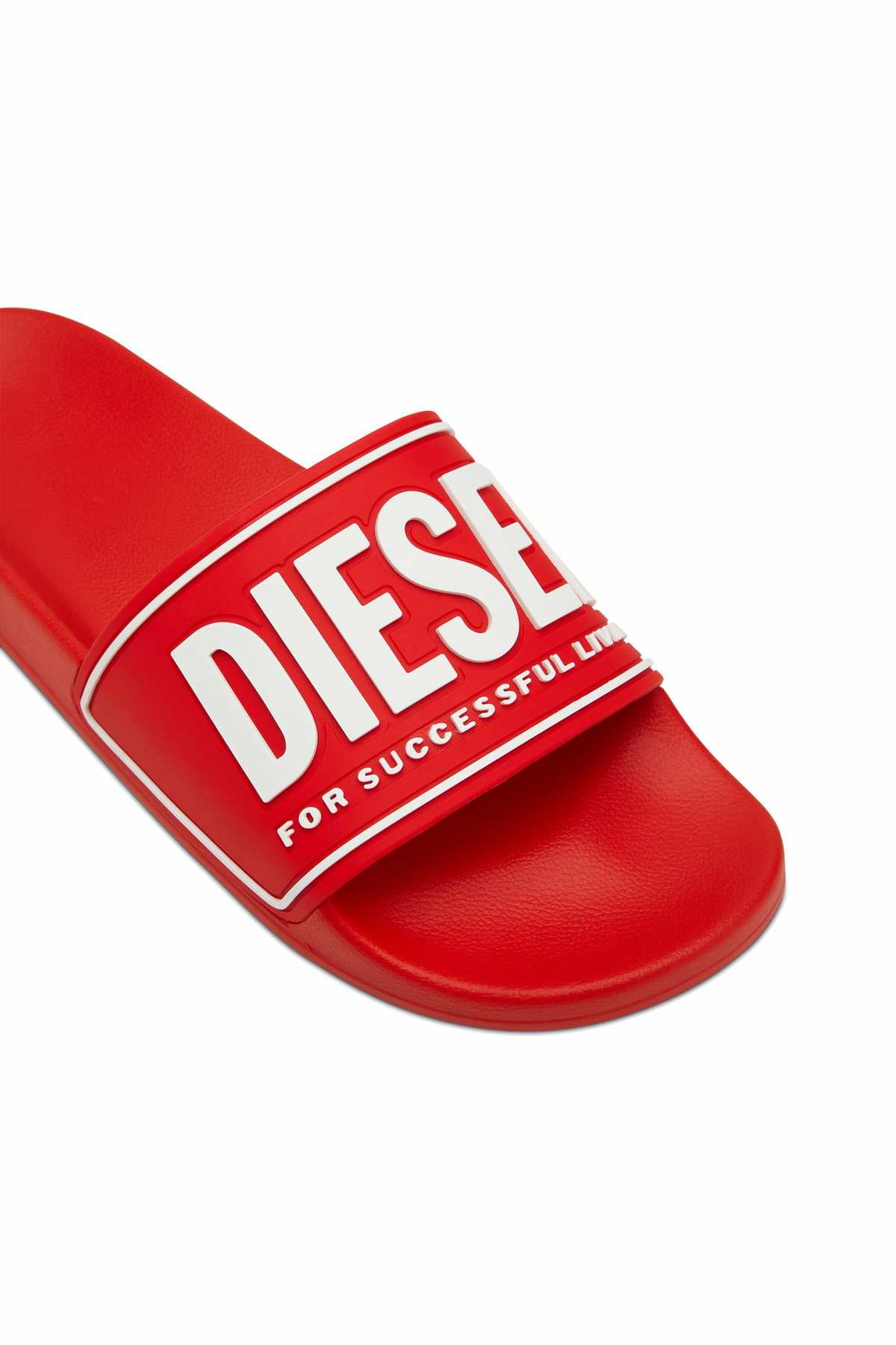 Diesel Sa-Mayemi-Pool slides with 3D logo - Slides Mens in Red