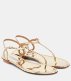 Aquazzura Almost Bare metallic leather thong sandals