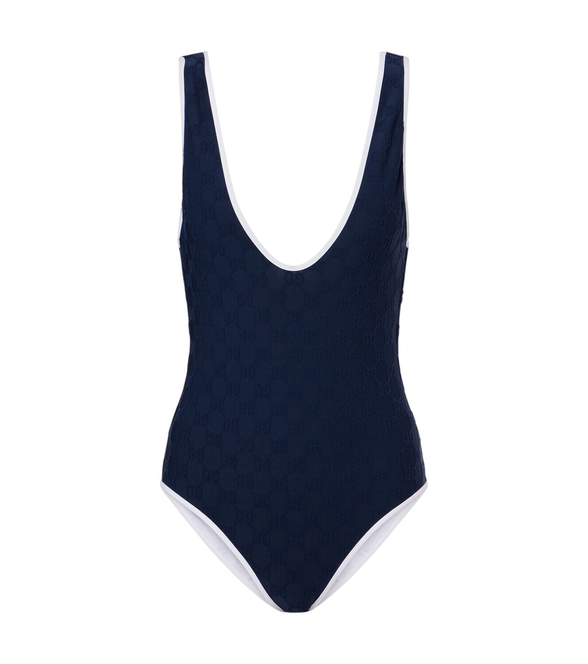 Gucci Gold and Black Lycra One-Piece Swimsuit Gucci