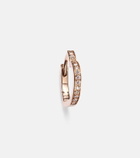 Repossi Antifer Heart Small 18kt gold single hoop earring with diamonds