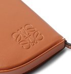 Loewe - Logo-Debossed Leather Pouch - Brown