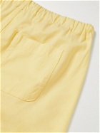 Armor Lux - Straight-Leg Cotton-Blend Twill Drawstring Shorts - Yellow
