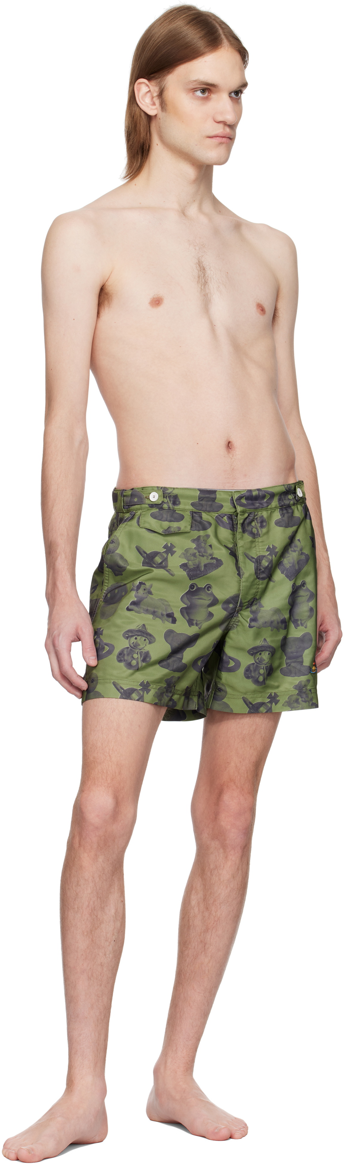 Vivienne Westwood Green Figurines Classic Swim Shorts