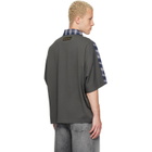 We11done Blue Dolman Short-Sleeved Shirt