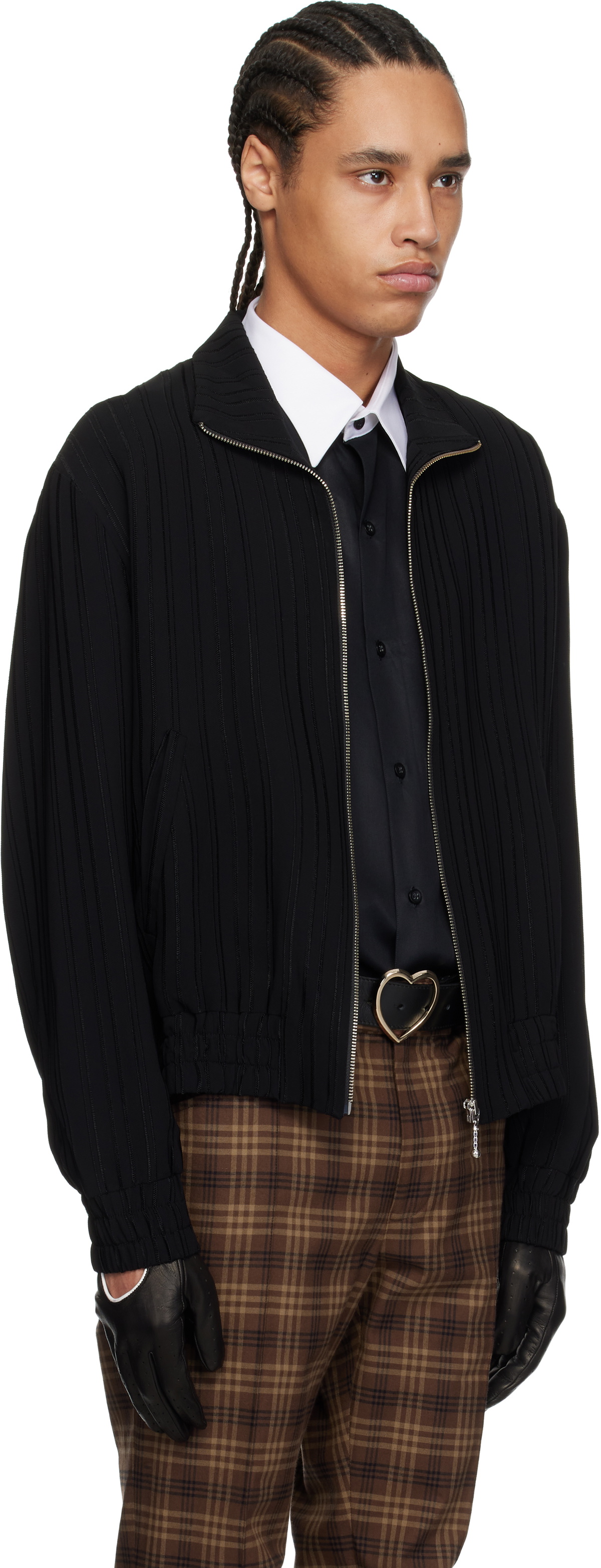 ERNEST W. BAKER PIN STRIPE POLO Ernest W. Baker Black Pinstripe