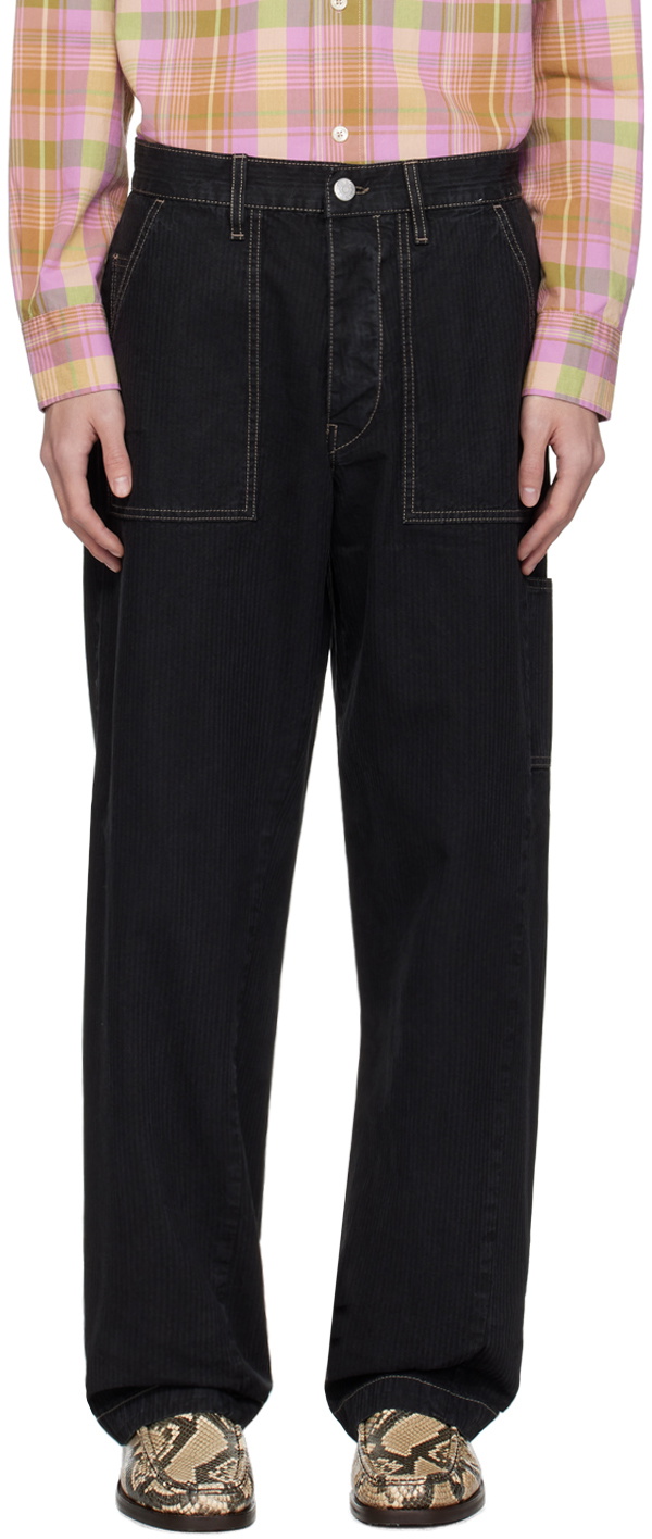 パンツ SUNFLOWER WIDE TWIST TROUSER 46 Sunflower Black Wide Twist Trousers Sunflower