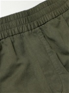 Sunspel - Straight-Leg Cotton and Linen-Blend Drawstring Trousers - Green
