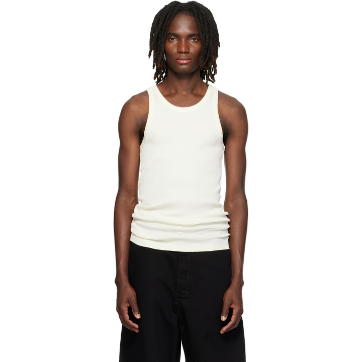 Photo: LEMAIRE Off-White Ribbed Jersey Tank Top