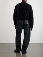 Sacai - Leather-Trimmed Suede Jacket - Black