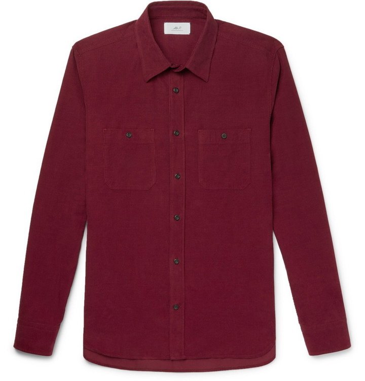 Photo: Mr P. - Cotton-Corduroy Shirt - Burgundy