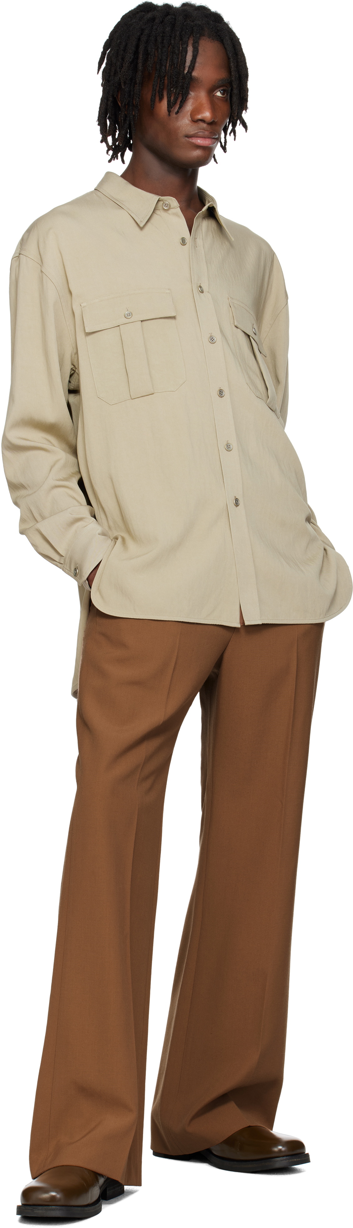 RECTO Beige Pocket Detail Montana Shirt