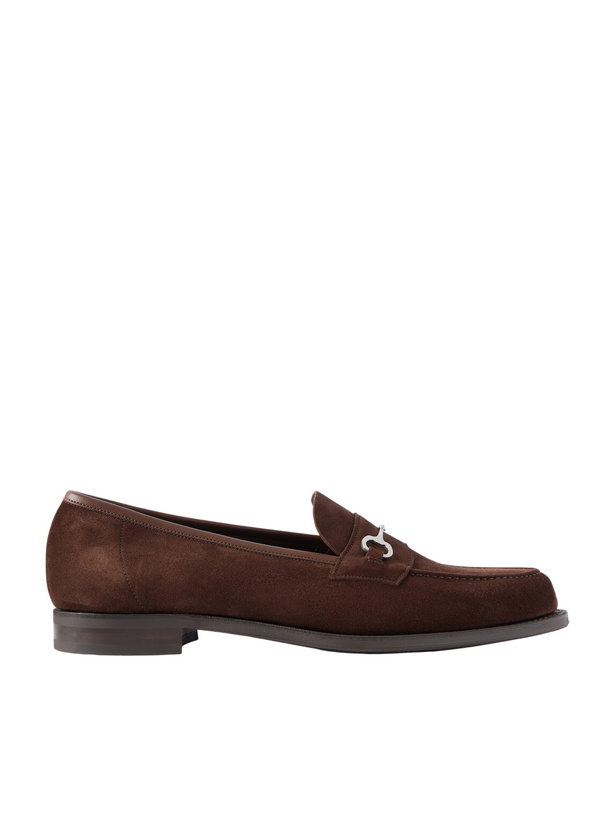 Photo: Edward Green - Putney Horsebit-Embellished Suede Loafers - Brown