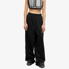 Vetements Women's Tonal Baggy Logo Jersey Sweat Pant in Black