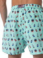 MC2 Saint Barth Man Lightweight Fabric Swim-shorts Lighting Micro Fantasy With Watches And Drinks Print