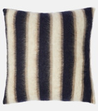 Brunello Cucinelli Striped mohair-blend cushion