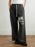 RRR123 - Principal Straight-Leg Logo-Print Cotton-Jersey Sweatpants - Gray