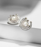 Ananya Chakra 18kt white gold earrings with gemstones