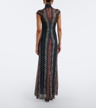 Missoni Gathered knitted maxi dress