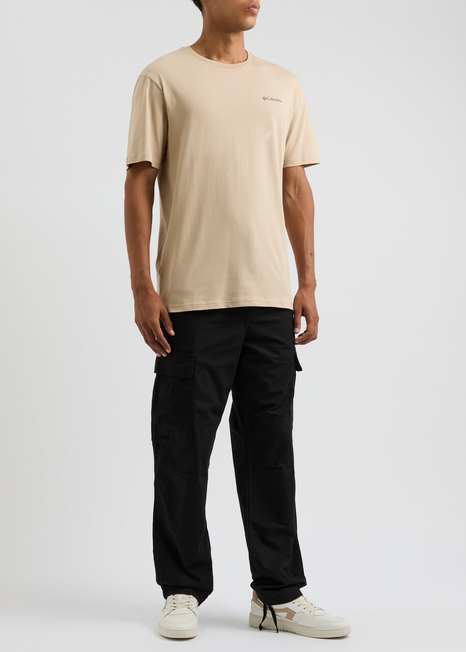Columbia Barton Springs Logo Cotton T-shirt Beige Columbia