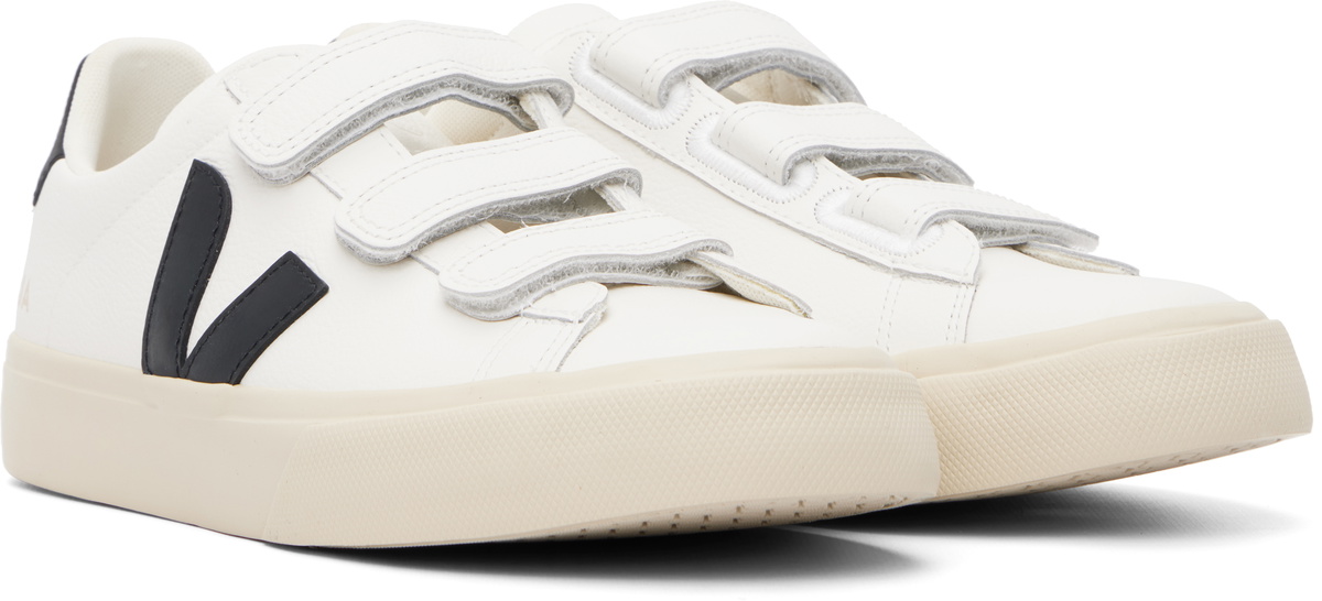 VEJA White & Black Recife Leather Sneakers