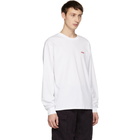 032c White Embroidered Classic Long Sleeve T-Shirt