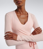 Norba Ribbed-knit wrap top