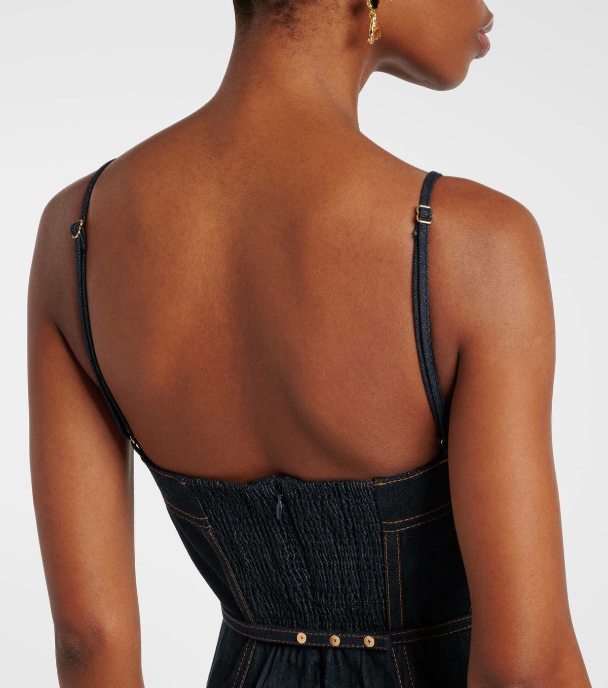 Zimmermann Crush denim bustier dress Zimmermann