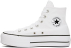 Converse White Chuck Taylor All Star Canvas Platform High Top Sneakers