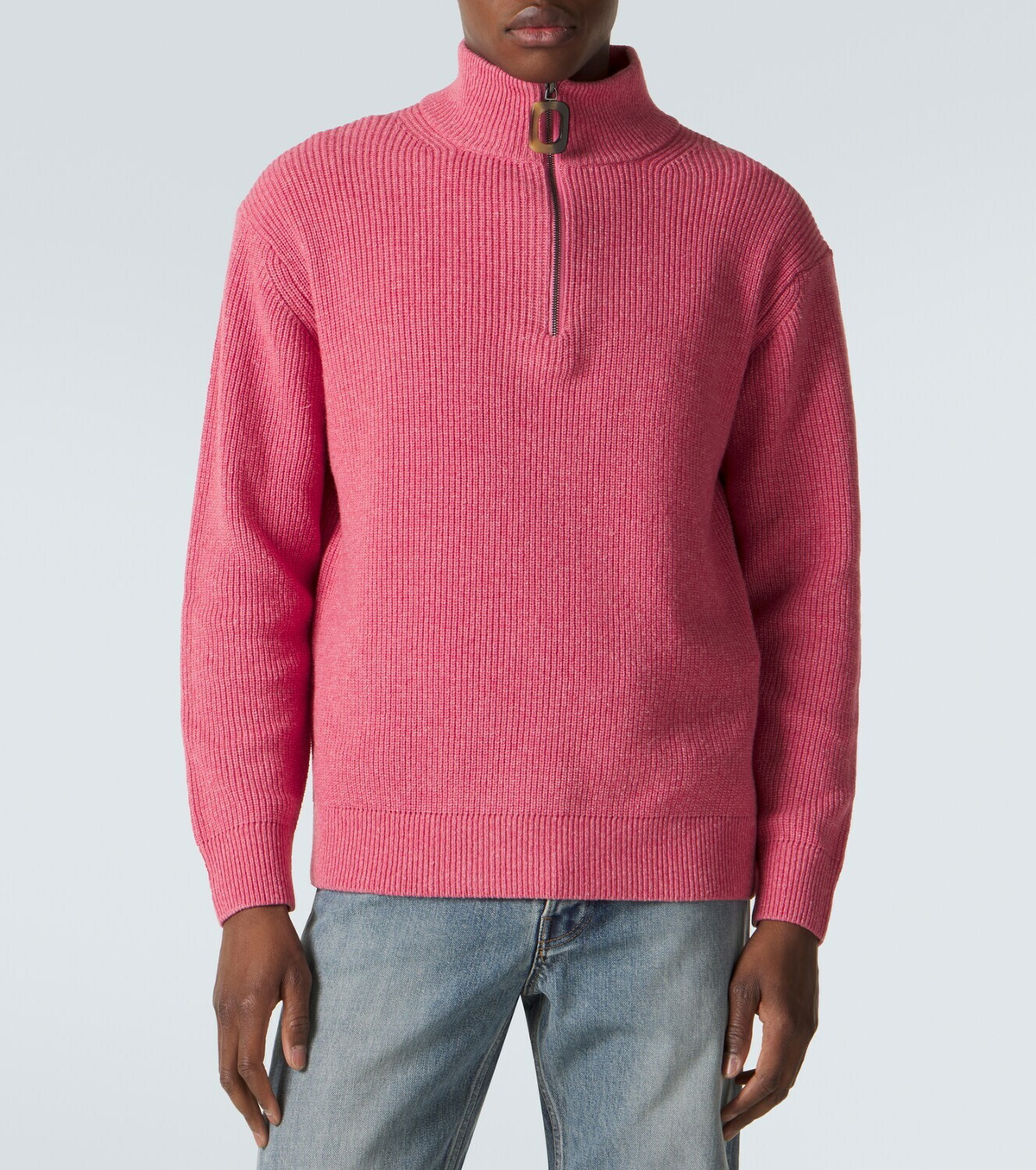 JW Anderson Wool and cotton half-zip sweater