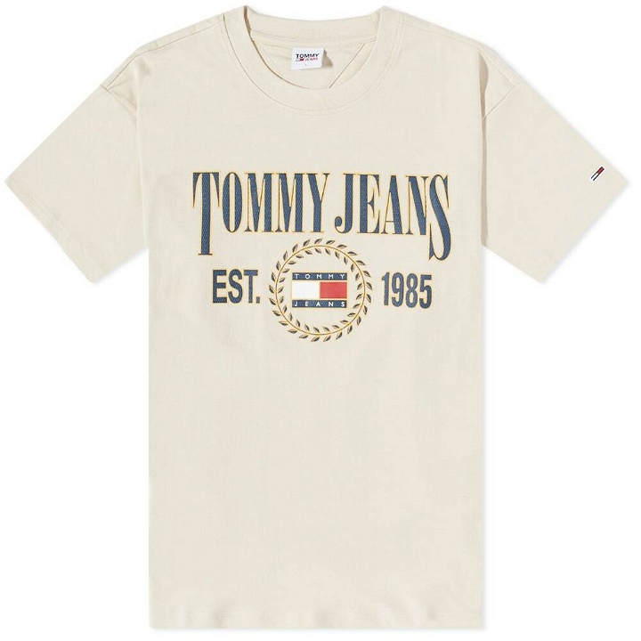 Photo: Tommy Jeans Men's Luxe Logo T-Shirt in Classic Beige