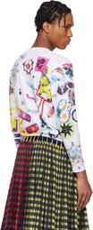 Chopova Lowena White 'What's In My Bag' Fitted Jersey T-shirt