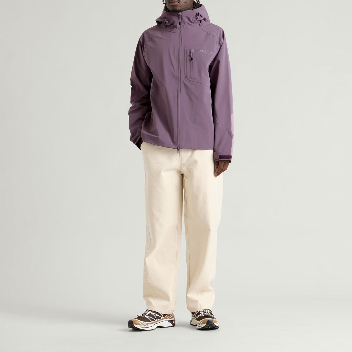 Mellow Clo Men's 3L Trek Jacket in Rich Plum