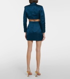 Miss Sohee Silk crop top with Swarovski® crystals