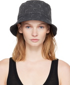 Marine Serre Gray Moon Laser Denim Bucket Hat