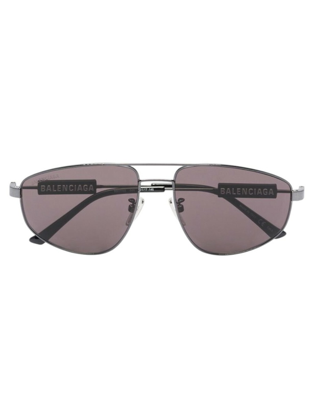 Photo: Balenciaga Eyewear Black Aviator-Style Sunglasses