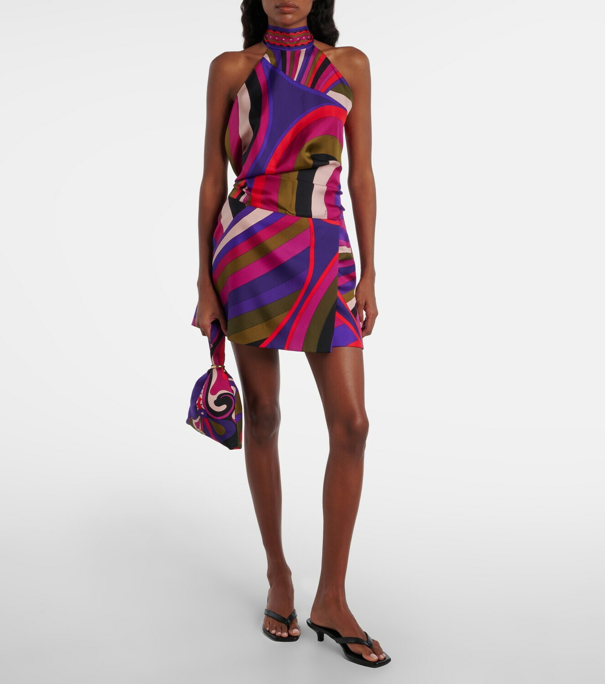 Pucci Orchidee silk twill tote bag