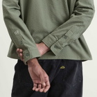 END. x Ronning Men's Seersucker Shirt in Green Seersucker