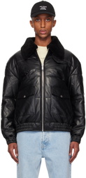 Drôle De Monsieur Black 'Le Blouson Cuir' Leather Jacket